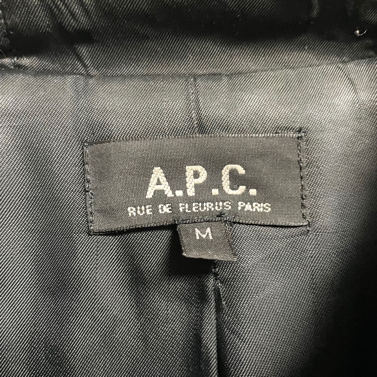 【A.P.C.】アーペーセー　デニムジャケット　フード　裏地付き　日本製　メンズ　Mサイズ　デニム　古着