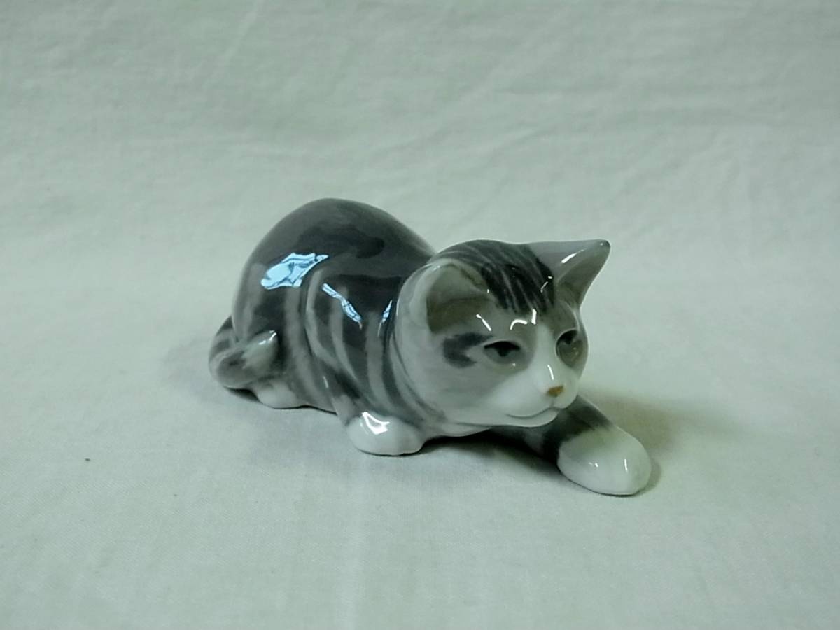  原文:ロイヤルコペンハーゲン Royal Copenhagen 陶器の猫 ２体/ネコねこフィギュアフィギュリン