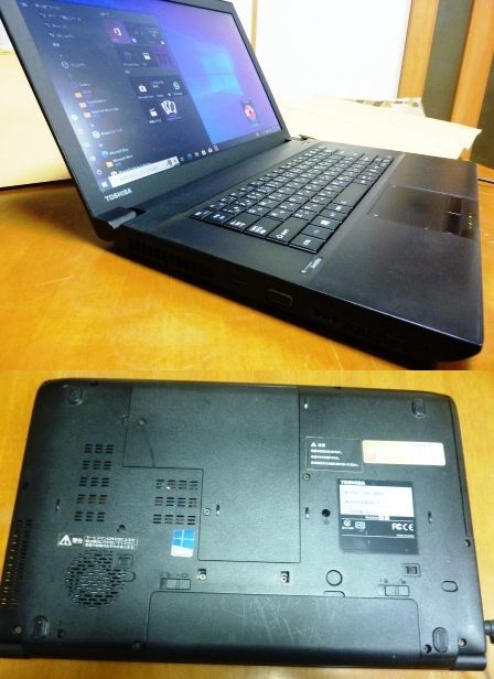 ★東芝　Satelite B553/J Windows10動作良好・SSD128GB core i3 /4-8G/15.6インチ★格安・即納_画像4