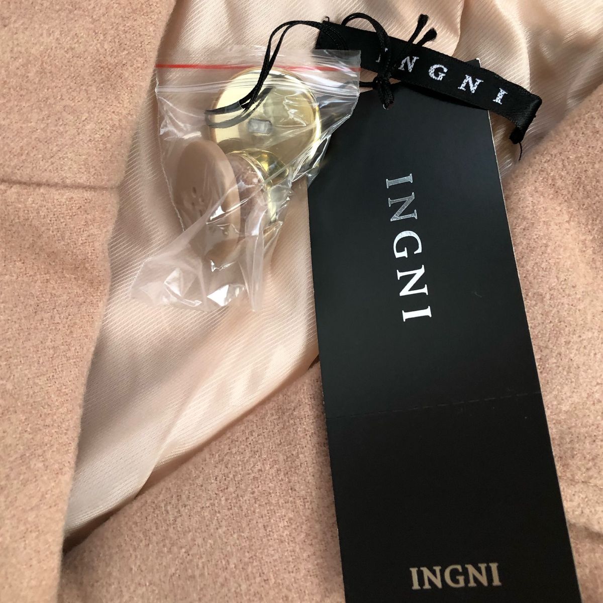 新品未使用■INGNI イング■キャメル  ベルト付コート  M