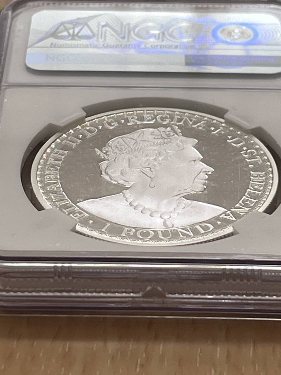 【準最高鑑定】2021 イギリス領 セントヘレナ 'ウナとライオン' 銀貨 NGC PF69 ULTRA CAMEO 1ポンド アンティークコイン_画像6