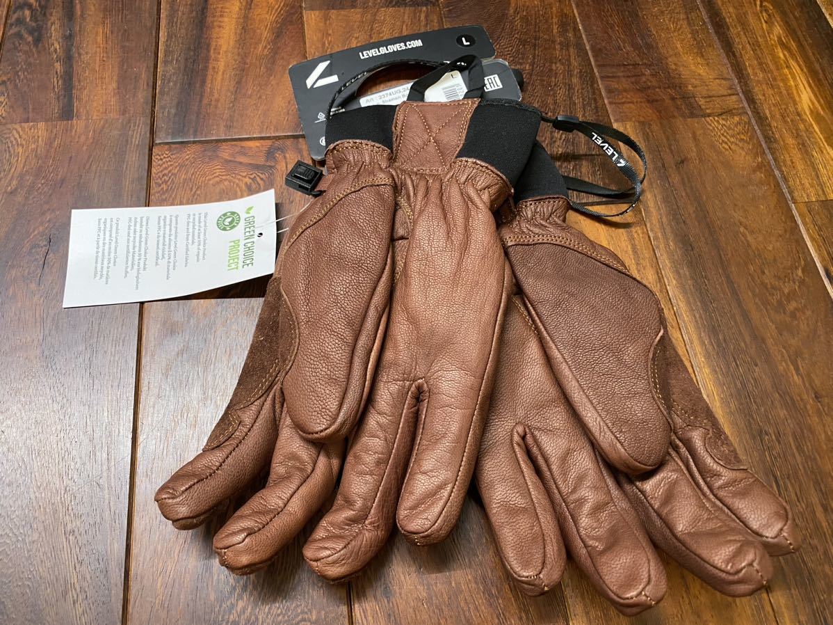 ☆ LEVEL GLOVES レベルグローブ スノーグローブ sizeL ブラウン