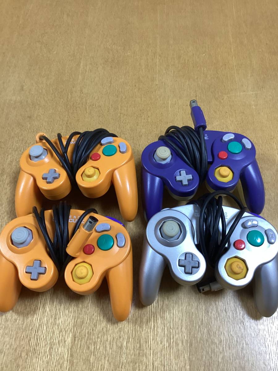 中古品 任天堂 ゲームキューブ DOL-001 オレンジ 本体 コントローラー等セット 動作品_画像10