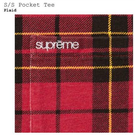 サイズS Supreme S/S Pocket Tee Plaid Small シュプリーム エスエス ポケット Tシャツ プレイド 新品未使用 国内正規品の画像2