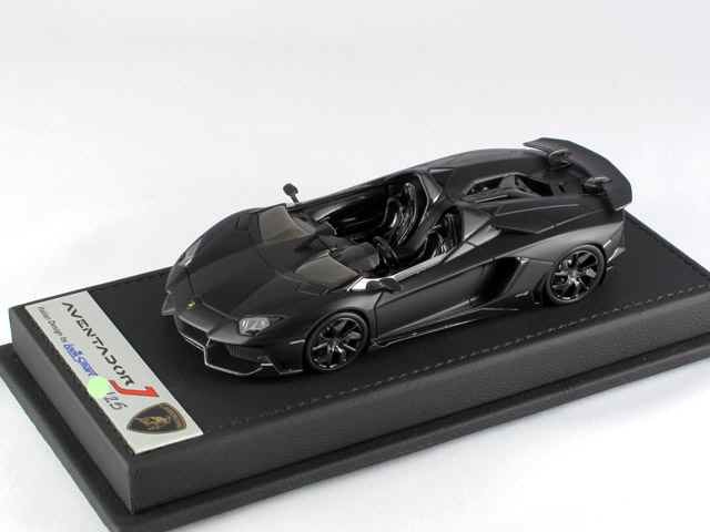 ♪♪海外ショップ特注 25台限定 ルックスマート 1/43 ランボルギーニ アヴェンタドール Ｊ Matt Black ♪♪