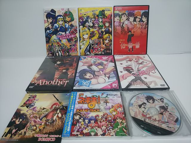 ★非売品★萌え系スロット・パチンコ プロモーションDVD・CD9枚セット 戦国乙女 化物語 Another せかつよ アリア ネギま 閃乱カグラ_画像1