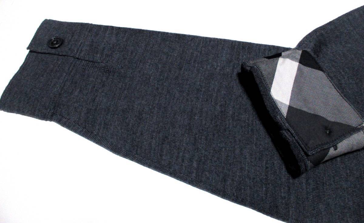 大人気サイズ L 極美品 ブラックレーベルクレストブリッジ 襟首・袖口裏クレストブリッジチェック柄 羊毛100% Ｖネック ニットセーター_画像5