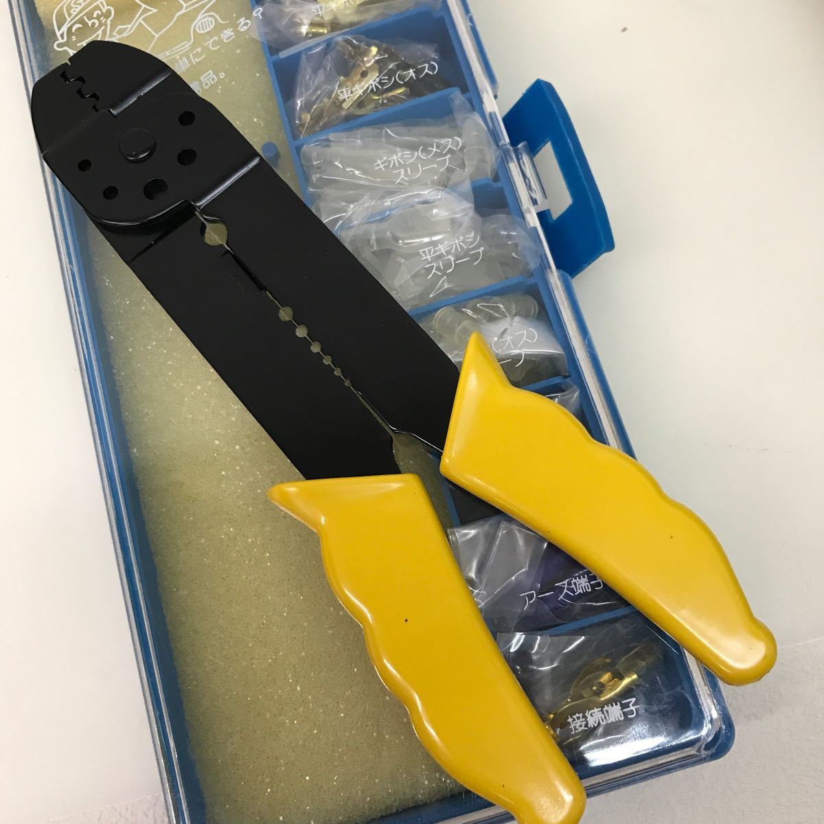 492　中古保管品　crimping tool　自動車専用　万能配線ペンチセット　工具　セット　ギボシ　平端子用　配線作業_画像5