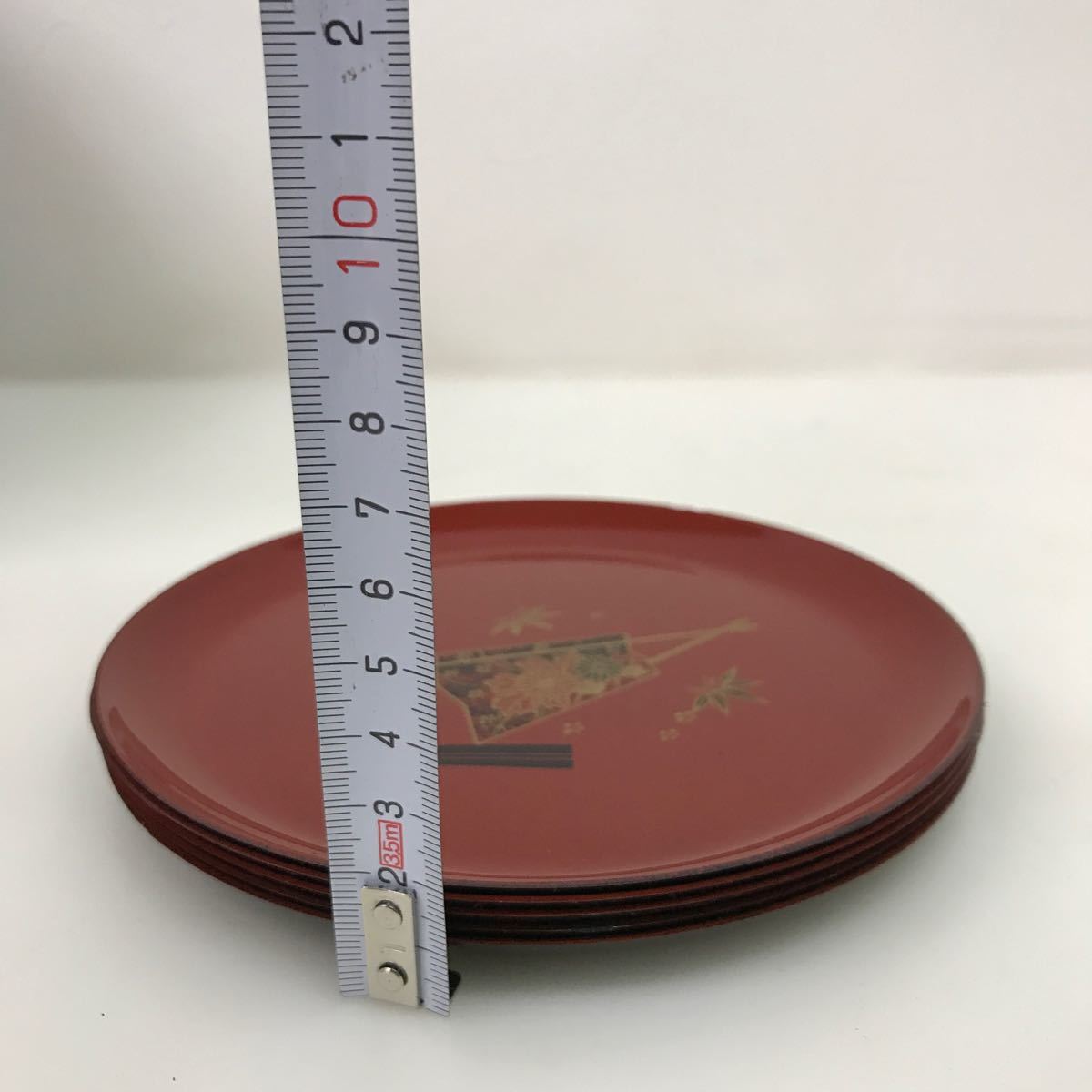 222　中古　山中漆器　三段重　皿付5枚　辻々花　おせち　段重箱　和食器　合成漆器　工芸品 漆芸 重箱 アンティーク コレクション_画像8