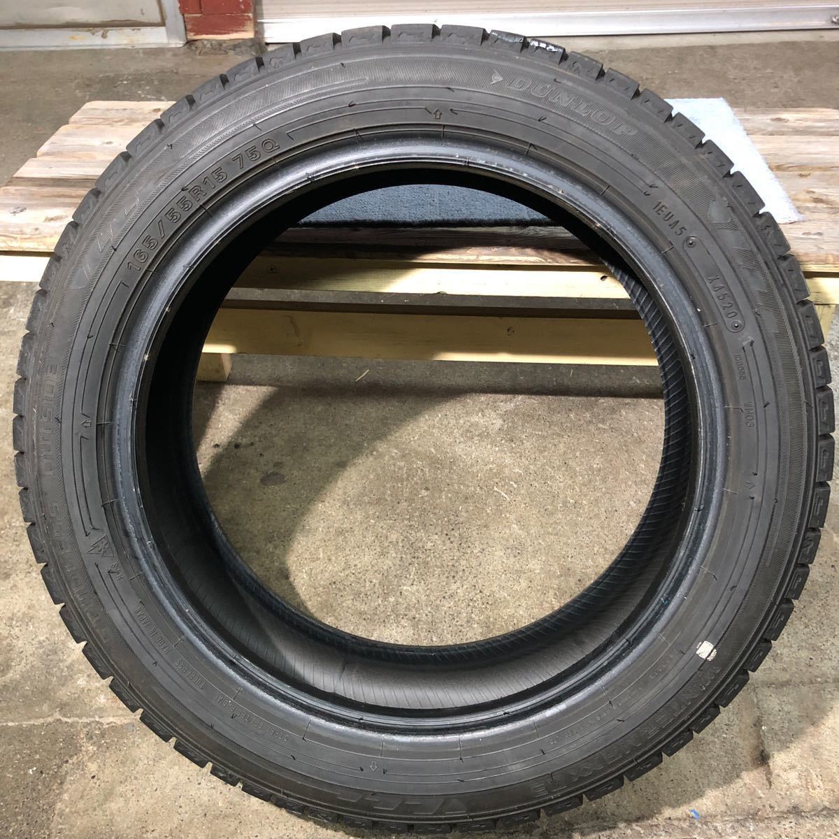 165/55R15 スタッドレス タイヤ ダンロップ ウィンターマックス 03 2本セット DUNLOP WINETR MAXX 03 WM03 中古_画像6