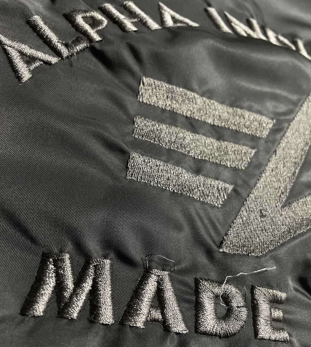 ALPHA INDUSTRIES 90s USA製 ビンテージ バッグ刺繍 ALPHA INDUSTRIES 90s USA製 ビンテージ バッグ刺繍
