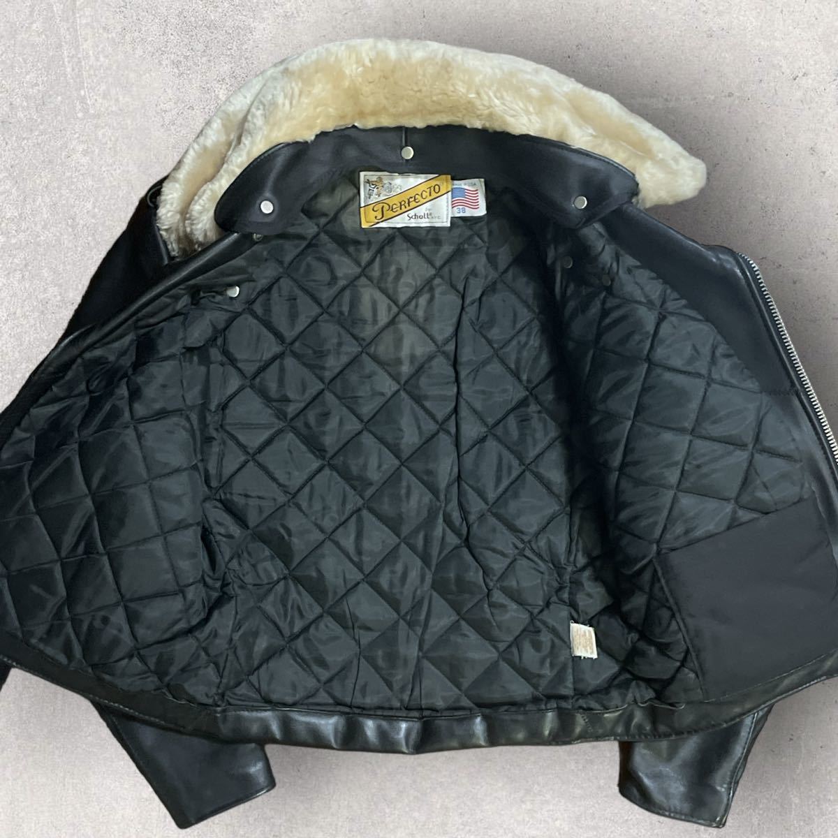 Schott ショット USA製 Lot 618 襟ボア付 ダブルライダース Schott ショット USA製 Lot 618 襟ボア付 ダブルライダース