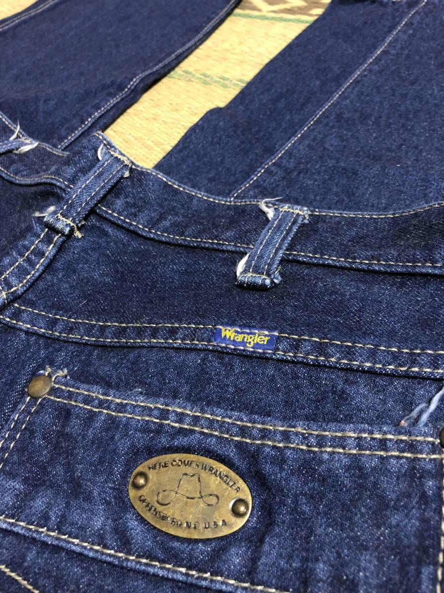 Wrangler Wrangler Japan Tokyo W34 80 period Denim jeans rare rare records out of production popular dark blue ZIP UP American Casual casual 