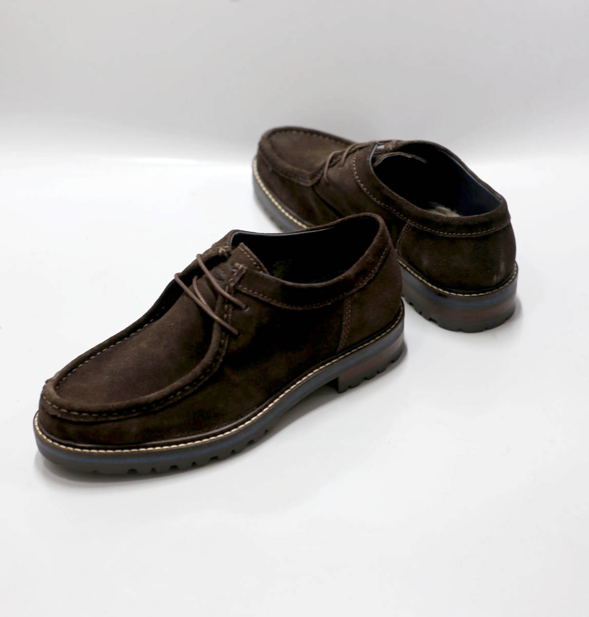 未使用／チロリアンシューズ／BASE LONDON／SUEDE BROWN／EU40／US7／25.5cm（YG5-39）_画像1