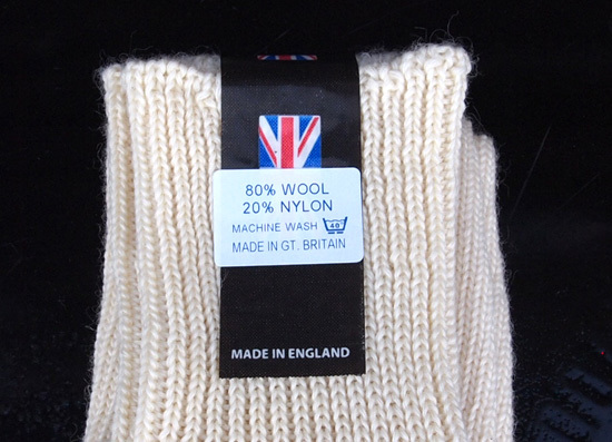 英国製 GOLDTOP ENGLAND ゴールドトップ 本格的 ロッカーズ ソックス ウール ロング シーブート オーバー ソックス Sea Boot Socks [UK6-8]_分厚くも伸縮性ある柔らかい素材