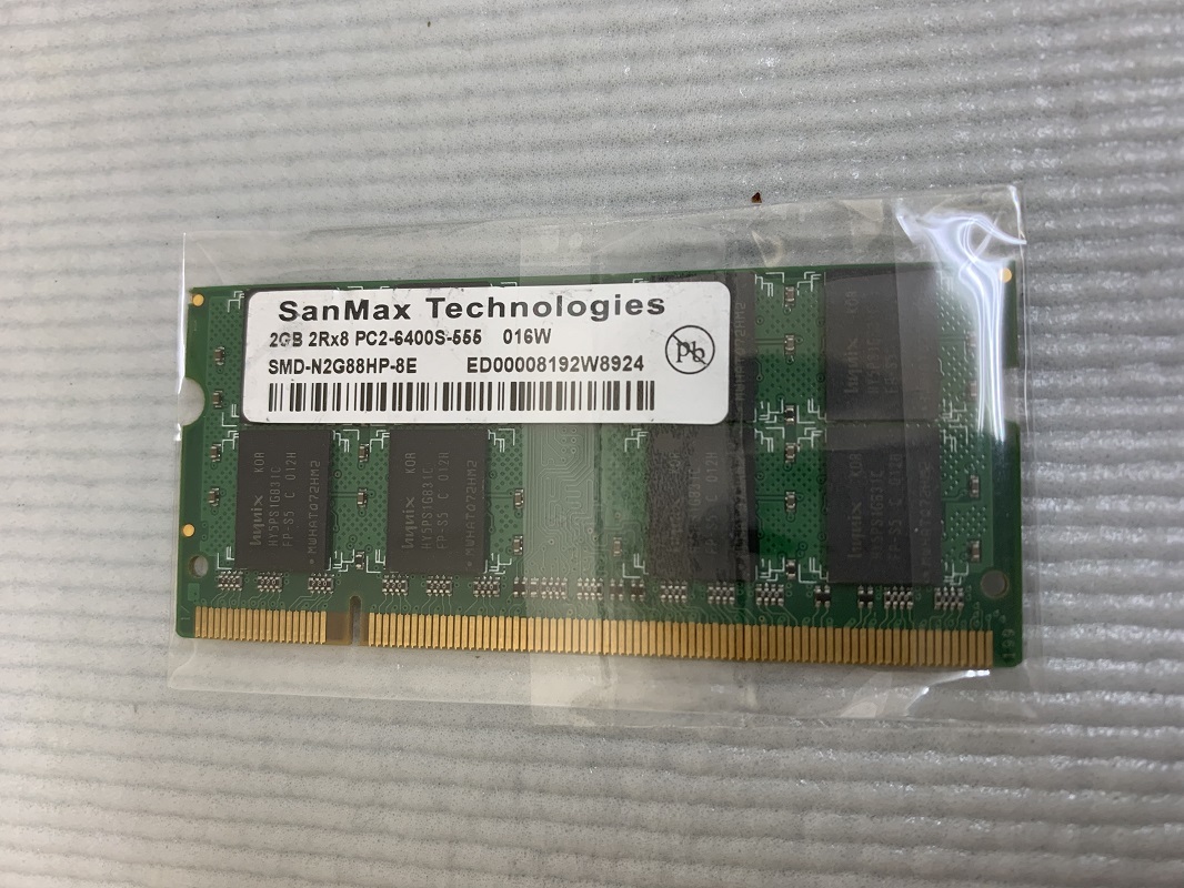 SANMAX PC2-6400S 2GB DDR2ノートPC用 メモリ DDR2-800 2GB DDR2 LAPTOP RAM_画像1