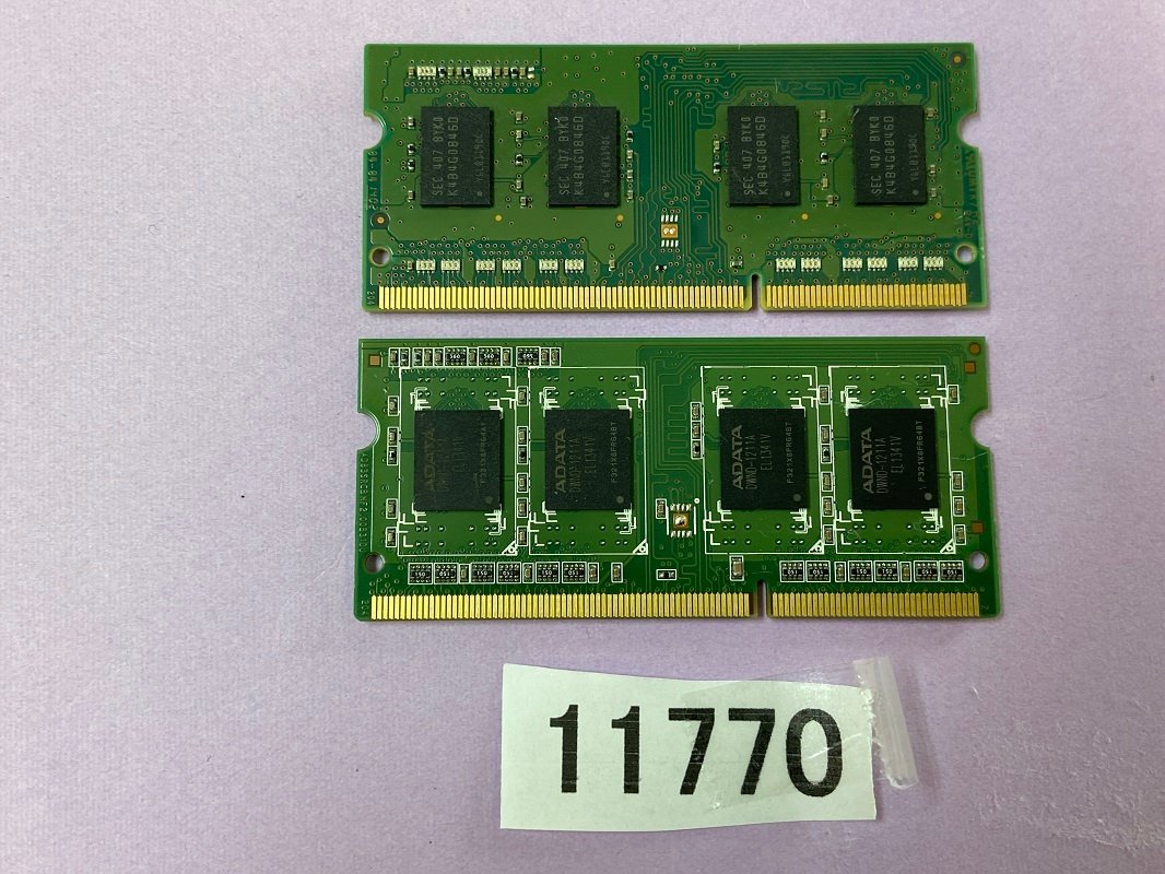 ADATA 1RX8 PC3-12800S 8GB 4GB 2枚組 1セット 8GB DDR3 ノートパソコン用メモリ DDR3-1600 4GB 2枚 8GB DDR3 LAPTOP RAM_画像2