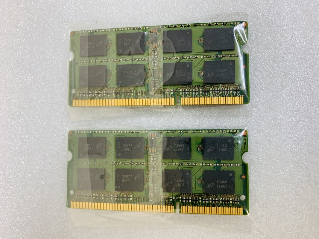 MICRON 2Rx8 PC3-12800S 4GB 2枚組 8GB DDR3 ノートPC用 メモリ 204ピン DDR3-1600 4GB 2枚 DDR3 LAPTOP RAM_画像3