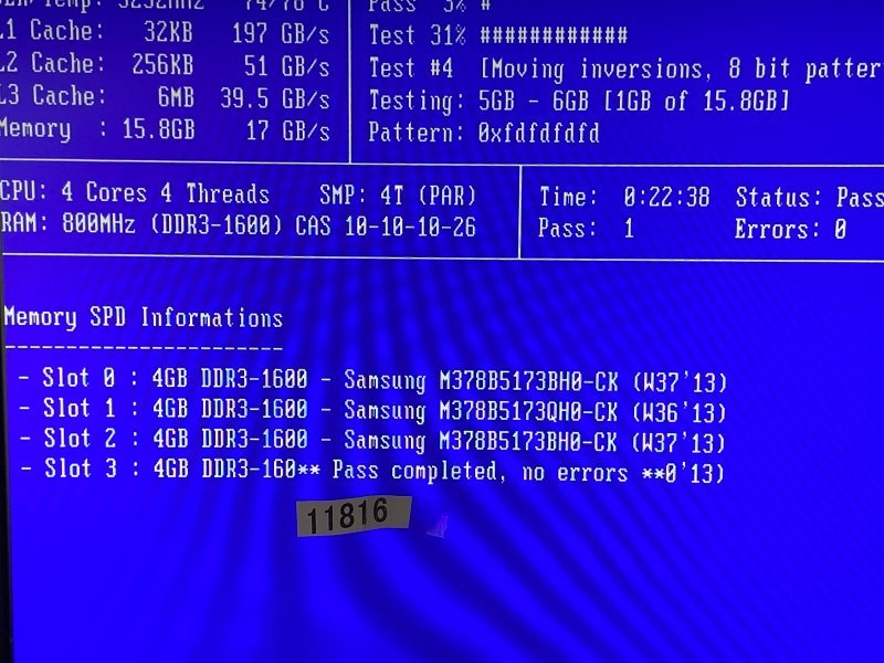 SAMSUNG 1Rx8 PC3-12800U 16GB 4GB 4枚 16GB DDR3 デスクトップ用 メモリ DDR3-1600 4GB 4枚 セット 240ピン ECC無し DDR3 DESKTOP RAM_画像2