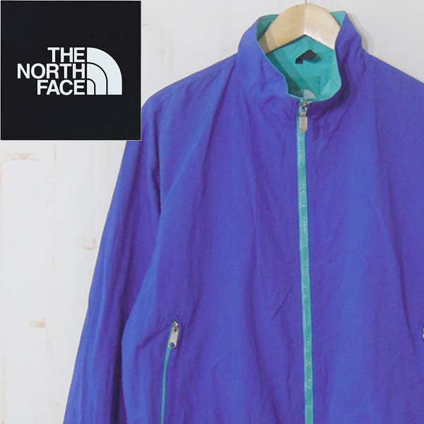 ノースフェイスTHE NORTH FACE■ナイロン ジップジャケット 裏メッシュ 背面デカロゴ 日本製 NP-2230M■L■ブルー系 ※NK3o16294_画像1