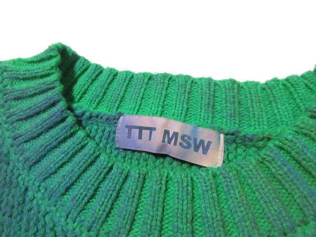 23SS 定価66000円 TTT_MSW ティー Smile over size knit タイダイ スマイル オーバーサイズ ニット _画像4