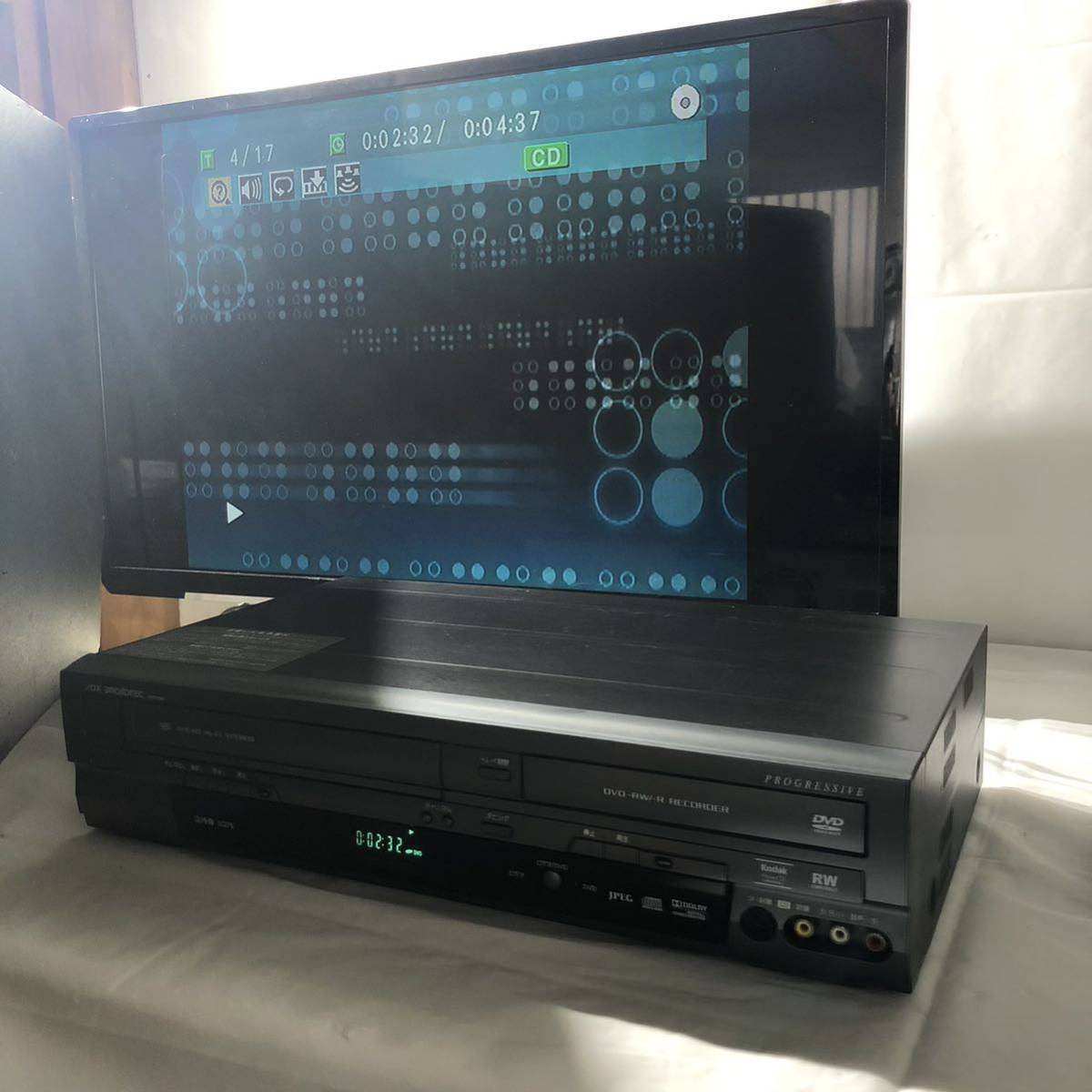 【ジャンク】VHS/DVDレコーダー DX BROADTEC DXR160V DXアンテナ DVD VHS 一体型_画像10
