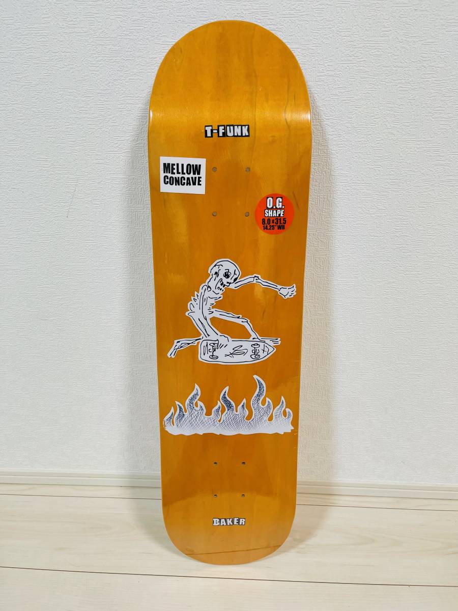 BAKER ベーカー ベイカー スケートボードデッキ 8.0*31.5 オレンジ色の画像1