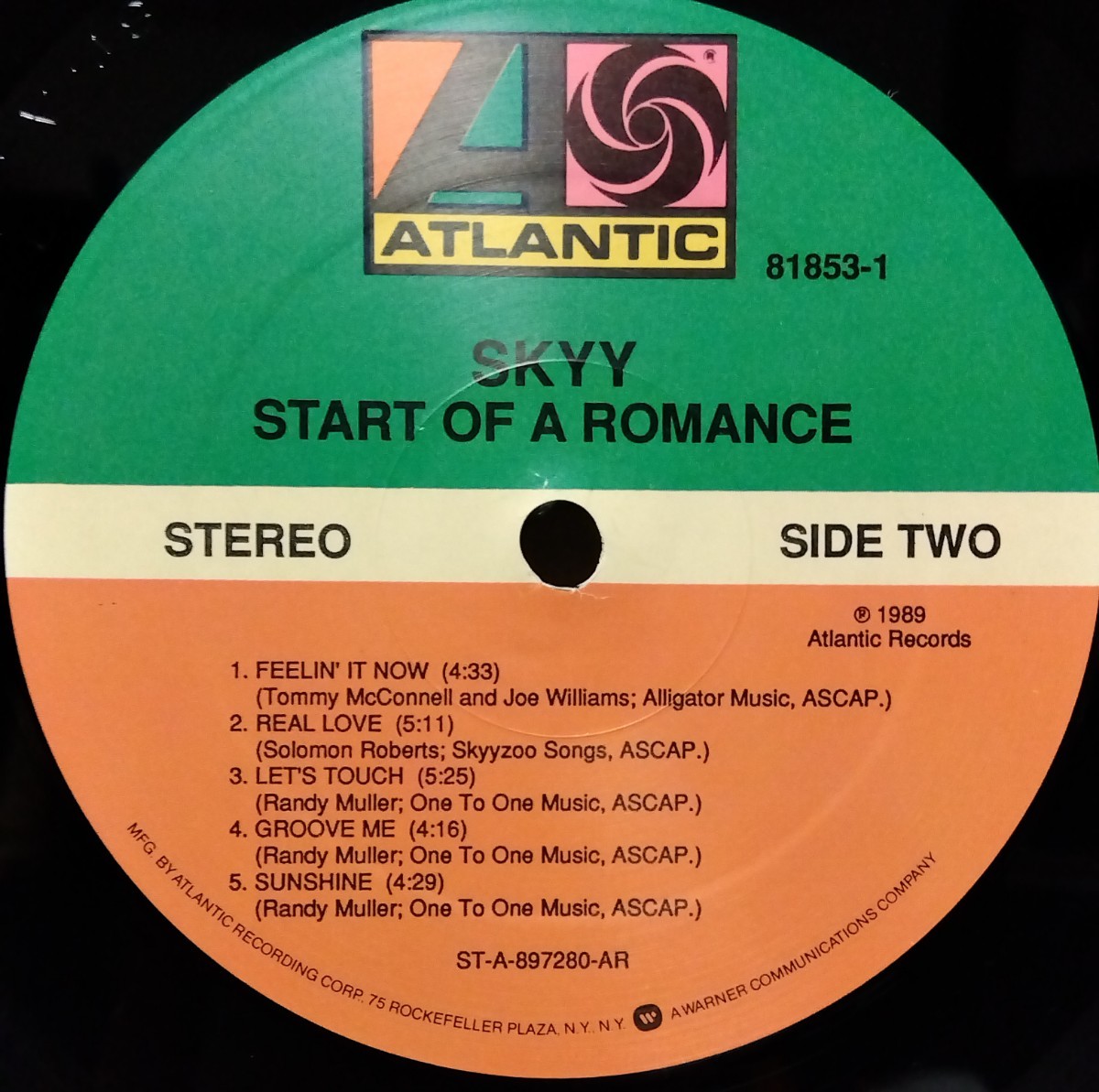 [LP]SKYY【Start Of A Romance】シュリンク付き(開封済) 1989 US盤「REAL LOVE」収録 Randy Muller New Jack Swing_画像3