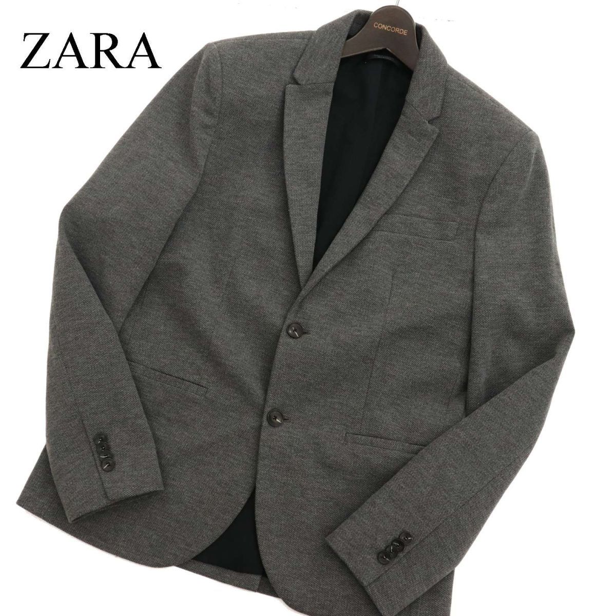 ESSENTIALS ZARA ザラ マン 秋冬 2B テーラード ジャケット Sz.M　メンズ グレー　C3T09549_A#N_画像1