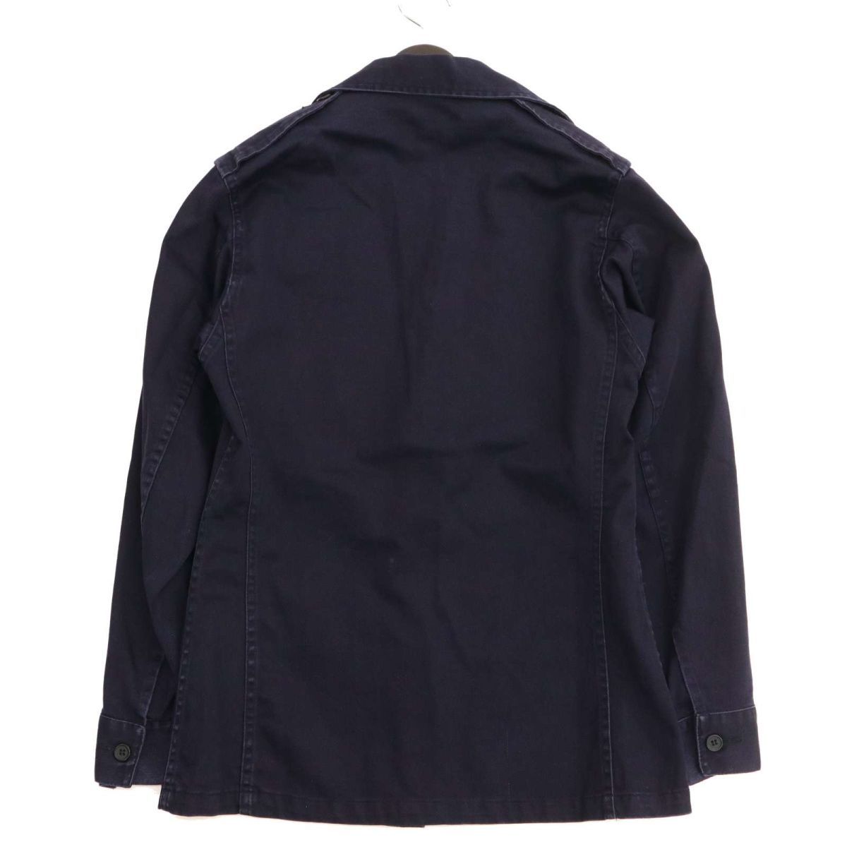 フランス製★ A.P.C. アーペーセー ロゴワッペン★ 加工 M-65 ミリタリー フィールド ジャケット Sz.S　メンズ ネイビー APC　C3T09838_B#O_画像5