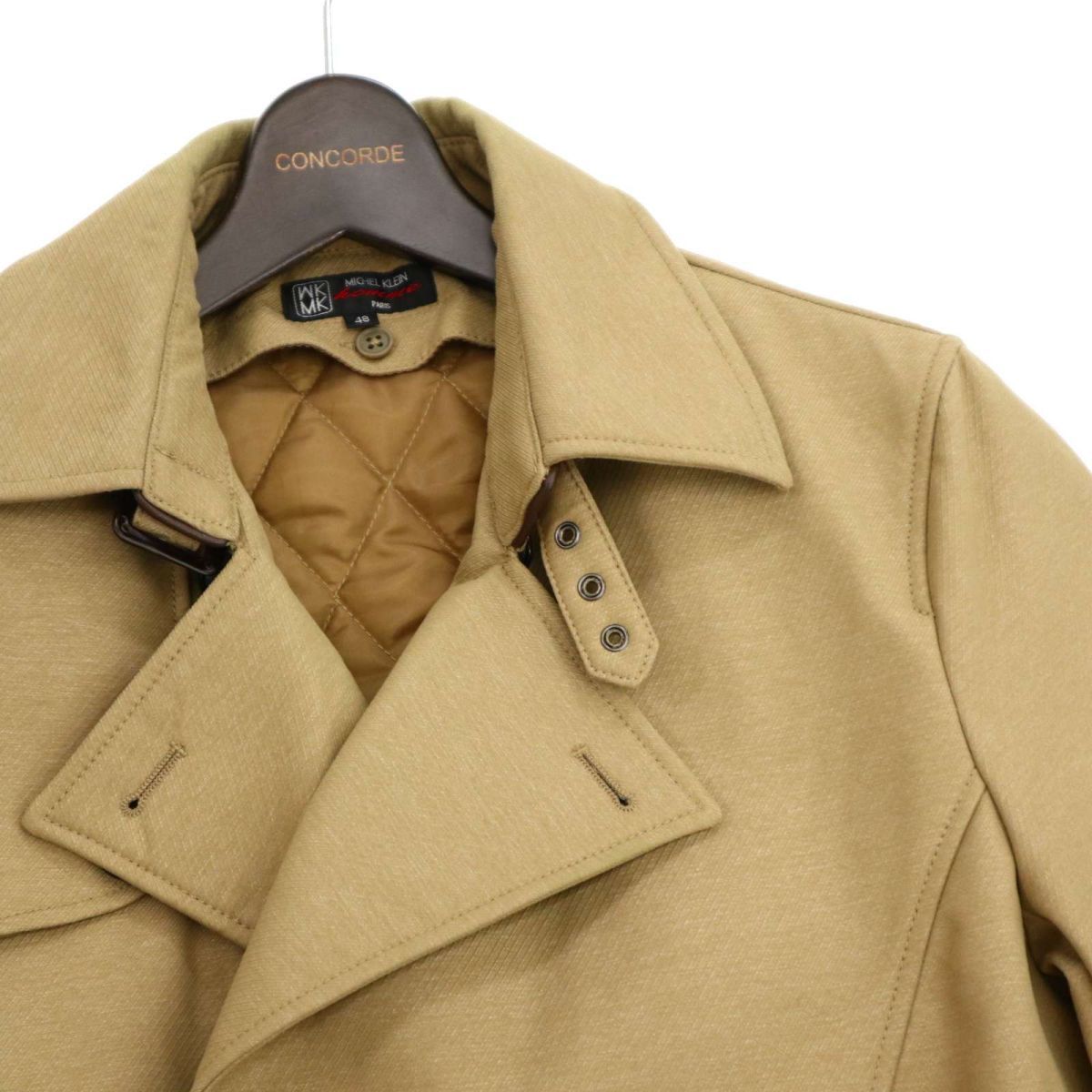 MK HOMME Michel Klein Homme autumn winter cotton inside liner * trench coat Sz.48 men's beige C3T09867_B#N