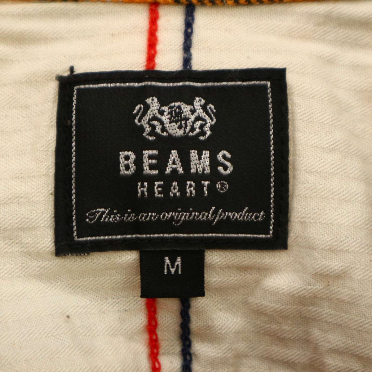 BEAMS HEART ビームス ハート 秋冬 長袖 チェック★ ワーク ネル シャツ Sz.M　メンズ　C3T07133_8#B_画像5