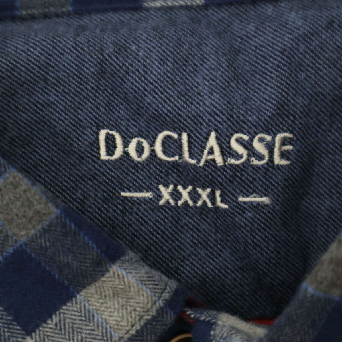 【新品 未使用】 Do CLASSE ドゥクラッセ 秋冬★ ボタンダウン 長袖 チェック ネル シャツ Sz.XXXL　メンズ 大きい 特大　C3T10126_B#B_画像7