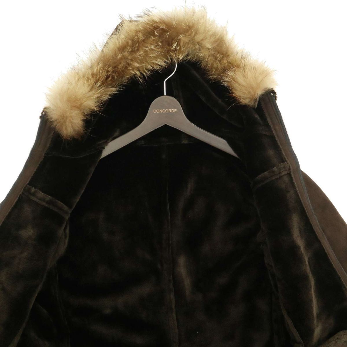 MK HOMME Michel Klein Homme autumn winter real fur f-ti- fake mouton * double Zip coat Sz.46 men's C3T10180_B#N