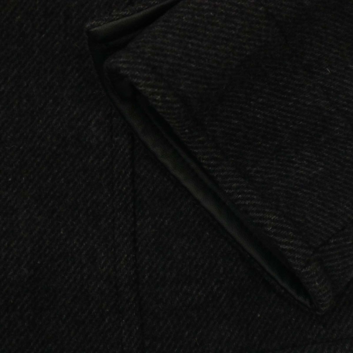 MK HOMME Michel Klein Homme autumn winter wool * tweed pea coat Sz.46 men's gray regular price 25.300 jpy C3T10417_B#N