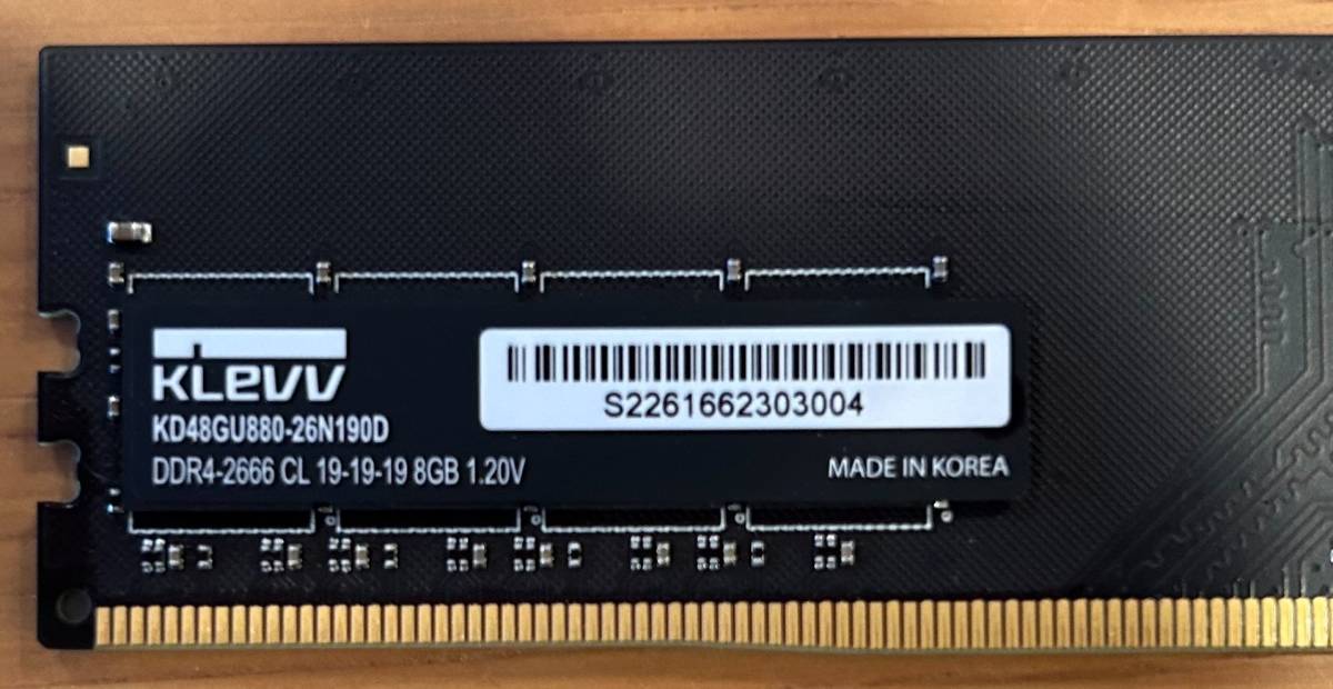 KLEVV PCメモリ DDR4 2666MHz DIMM 16GB(8GB×2) PC4-21300 / 動作品_画像5