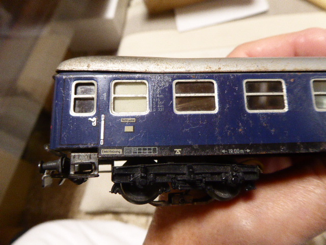 鉄道模型増設に最適ですメルクリンDB急行列車 ロング２４センチ紺色貴重品の画像7