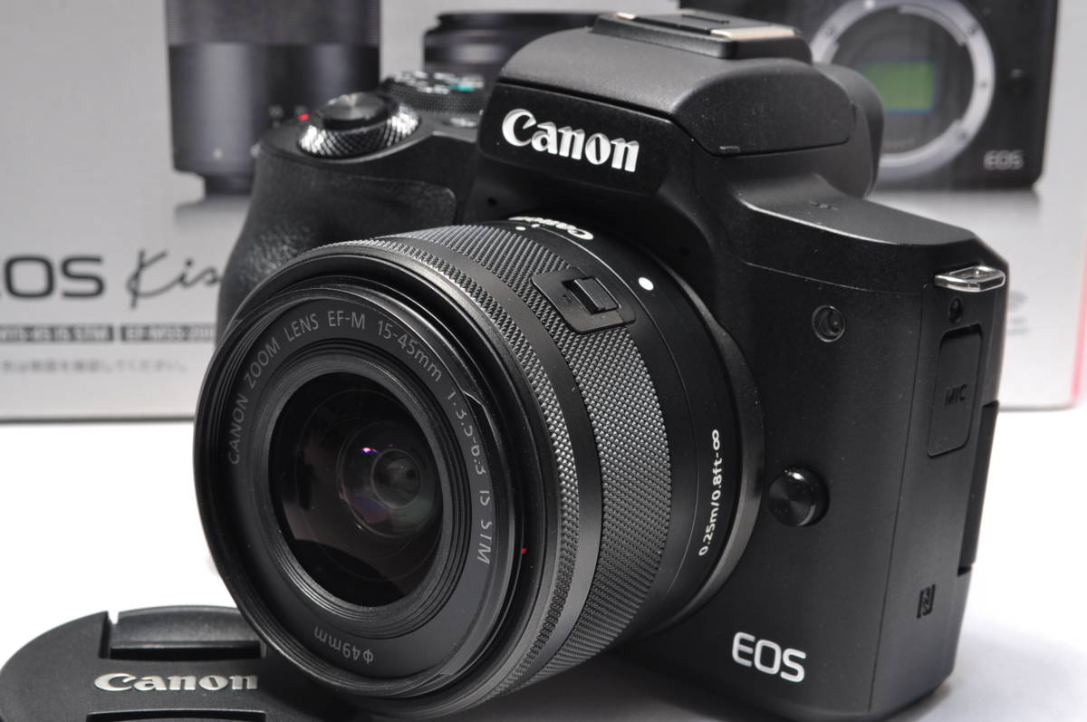 極上美品 Canon キヤノン EOS kiss M レンズキット 新品 SDカード(16GB)付き Yahoo!フリマ（旧）