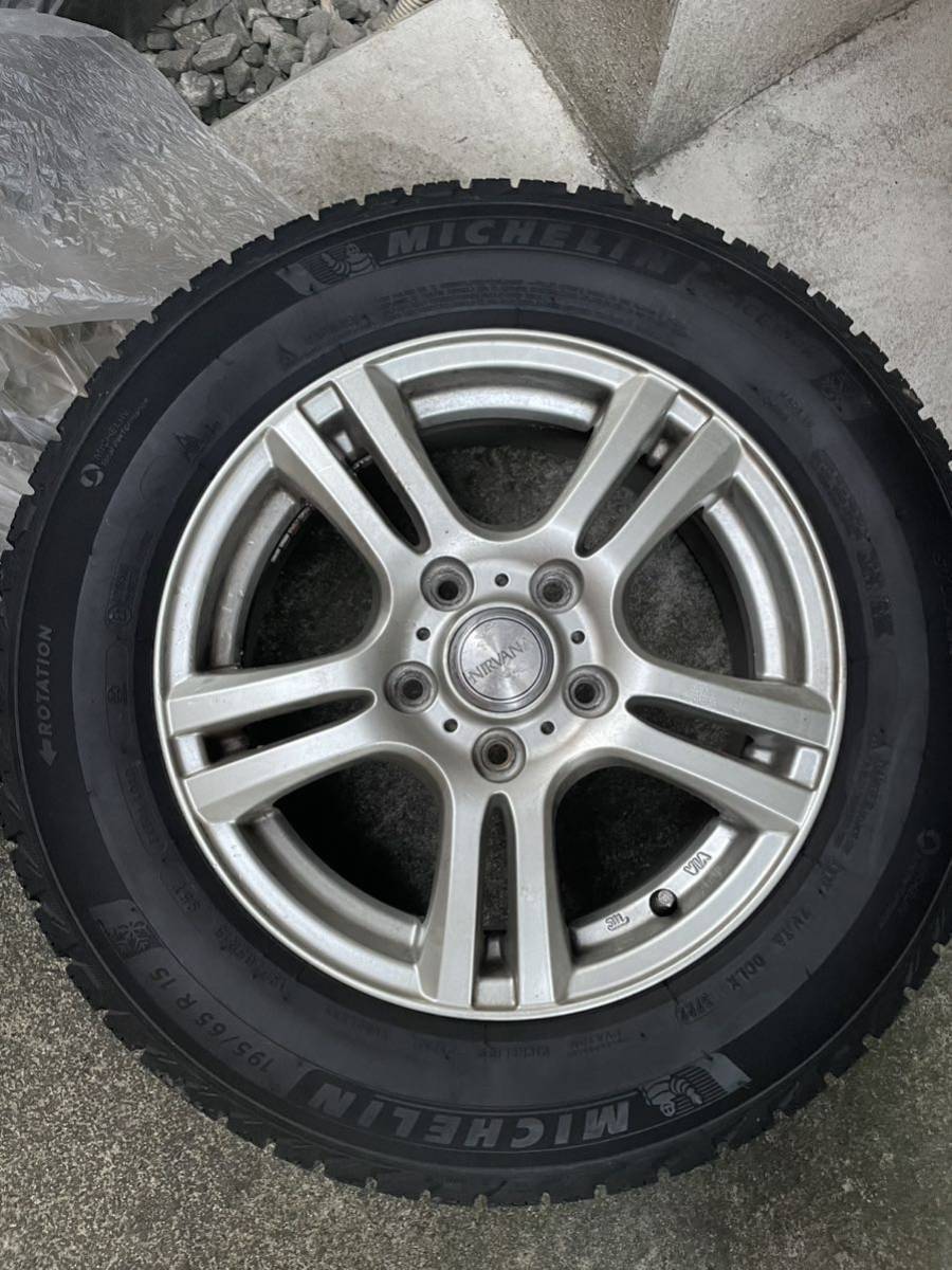 [22年製タイヤ＋ホイール4本セット]Michelin X-ICE SNOW 195/65/R18 ボクシー　ノア　セレナ　プリウスなど_画像1