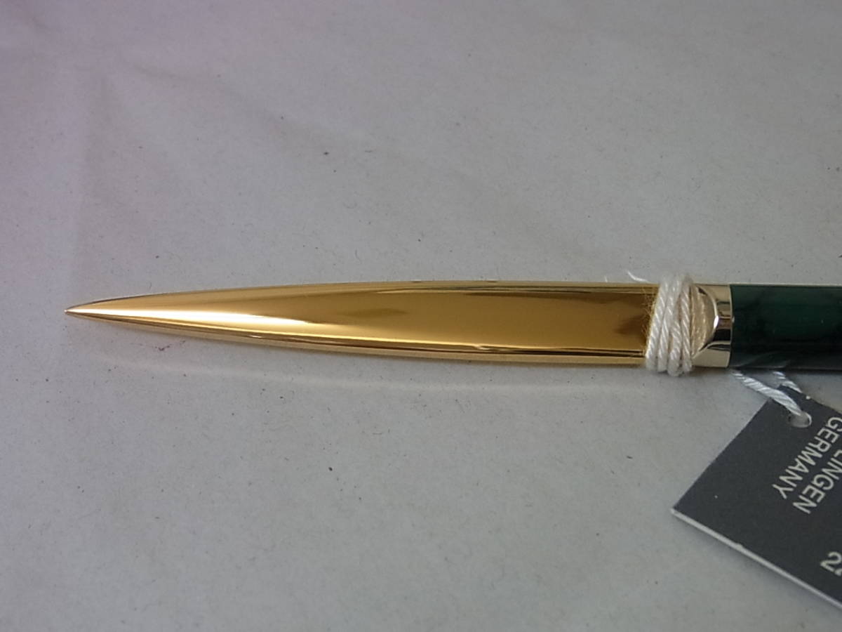 151121H69-1126H-A5#Lerche#SOLINGENreruhi.zo- Lynn gen нож для бумаги Gold цвет × оттенок зеленого античный 