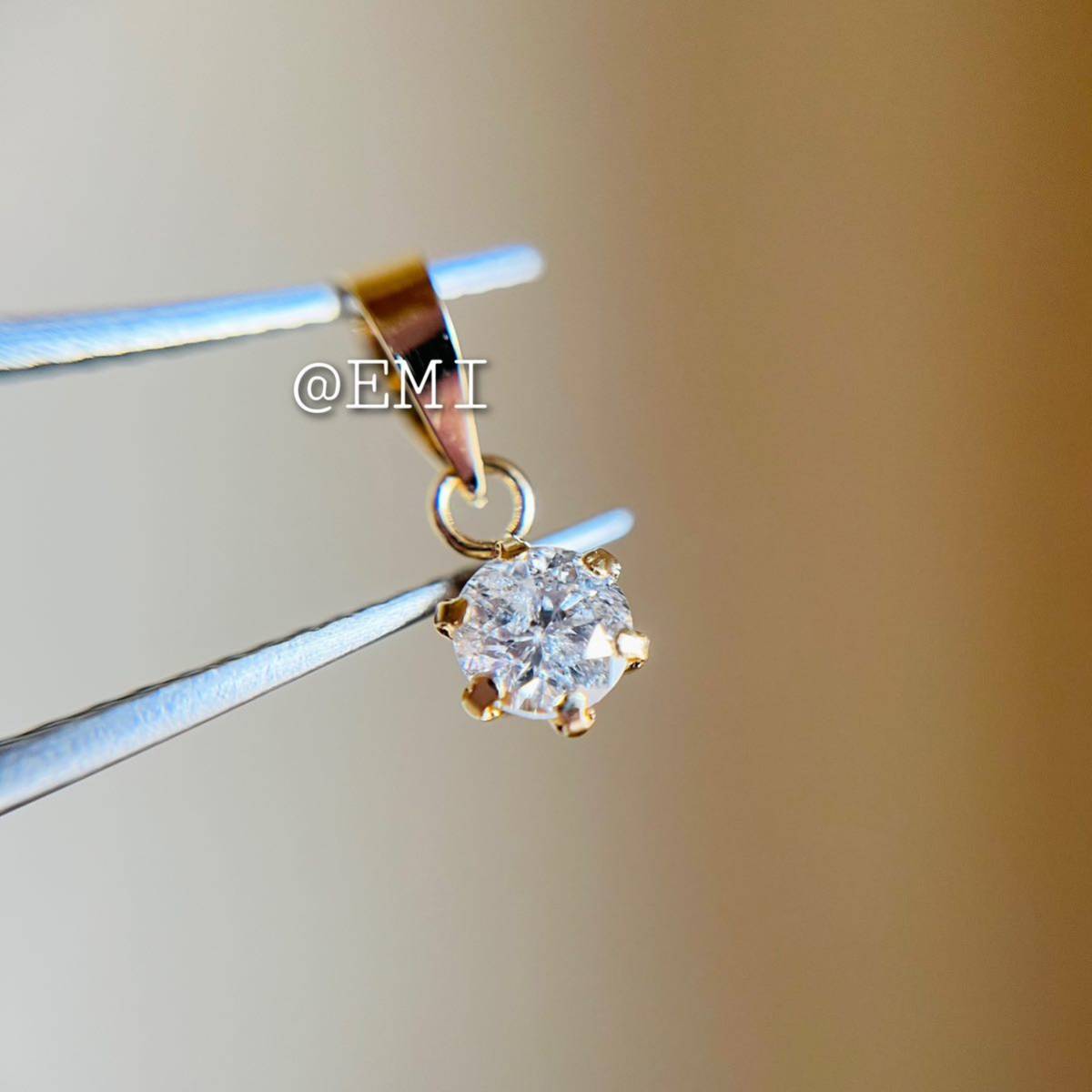 [SALE* специальная цена *]K18 натуральный бриллиант 0.22ct подвеска с цепью diamond