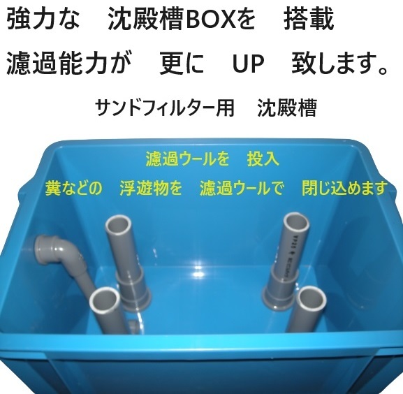 池 生簀 大型ケース対応 沈殿槽BOX 搭載 サンドフィルター 4 池 生簀 大型ケース対応 沈殿槽BOX 搭載 サンドフィルター 4