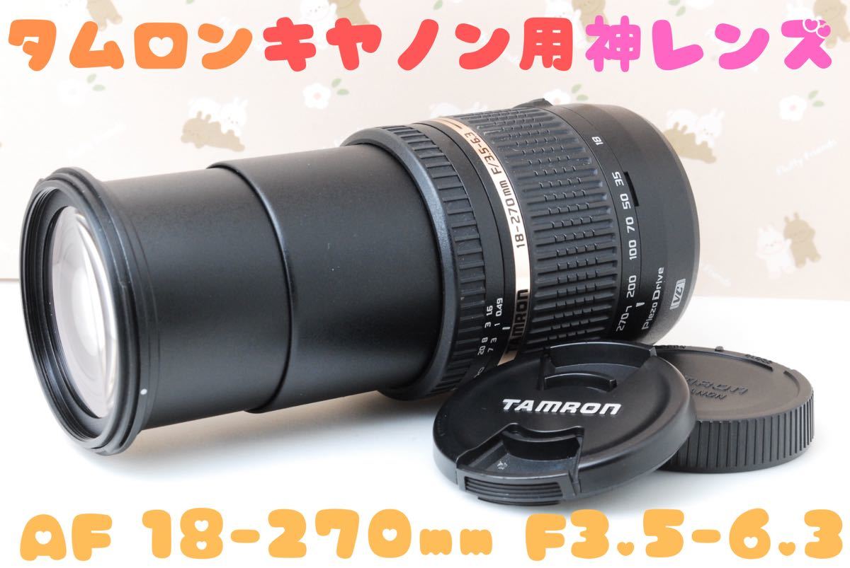 美品 超望遠レンズ タムロン AF 18-270mm canon用 B008 秋冬のお出かけ