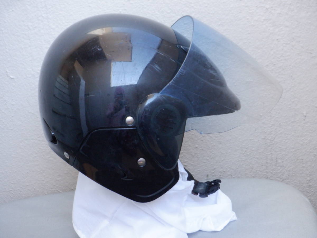ジェットヘルメット　 　　黒　　　Ｍサイズ　　（５６－５８ｃｍくらい）_画像6