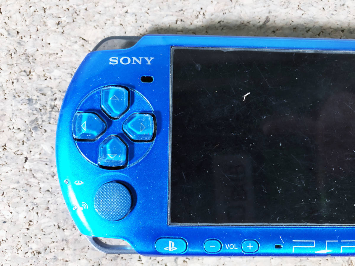 ★ジャンク扱い品 中古★SONY ソニー PSP プレイステーションポータブル　PSP-3000 本体 ブルー【PSP-3000】CISC_画像8