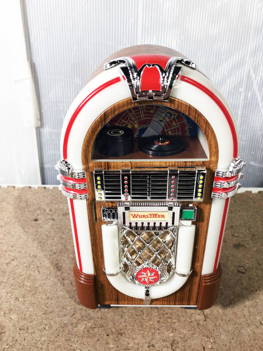 ◎★ジャンク扱い品 中古★ヴィンテージレトロレプリカ Wurlitzer ミニテーブルジュークボックス 【Wurlitzer】CIFL_画像1