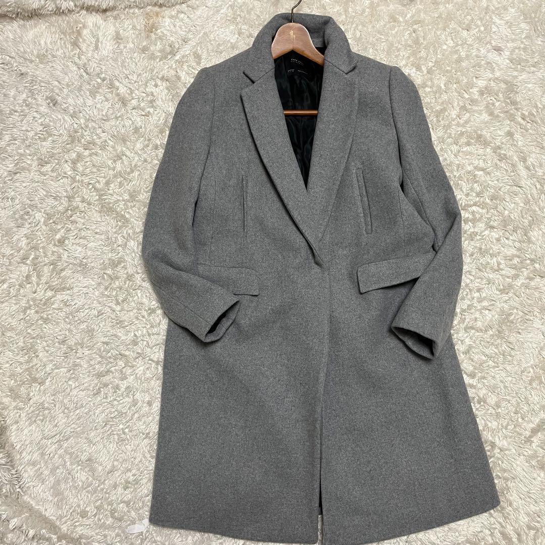 バーゲンで 美品【ZARA】Lサイズ ロングコート シンプル ザラ 1