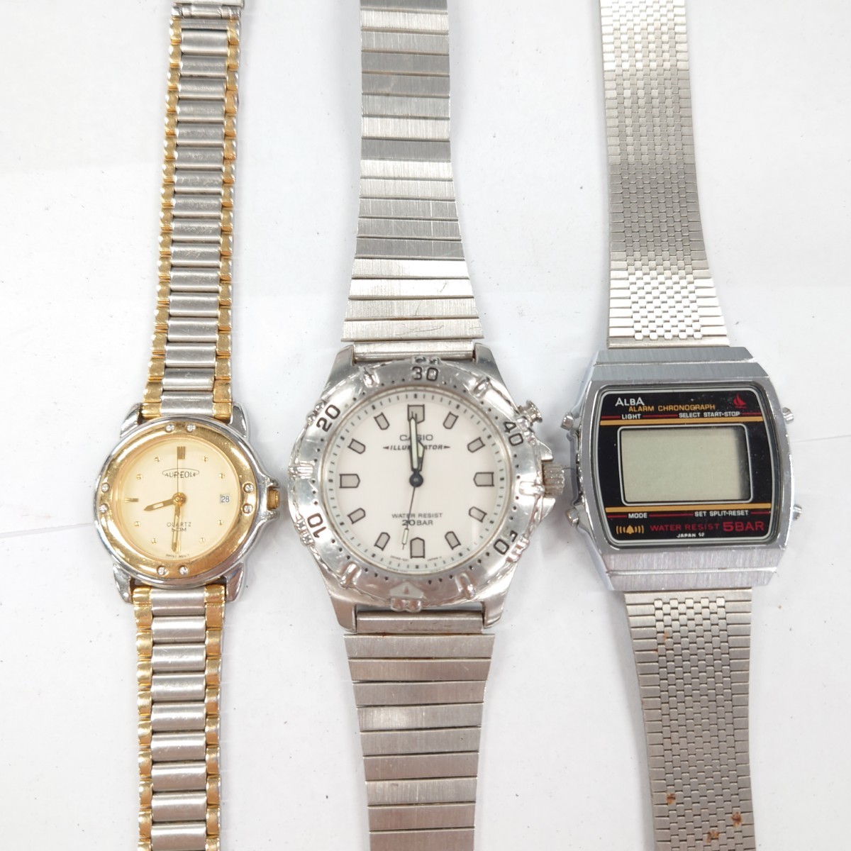 I066 腕時計 まとめ SEIKO ALBA CASIO CITIZEN セイコー カシオ シチズン アルバ 中古 ジャンク品 訳あり_画像3