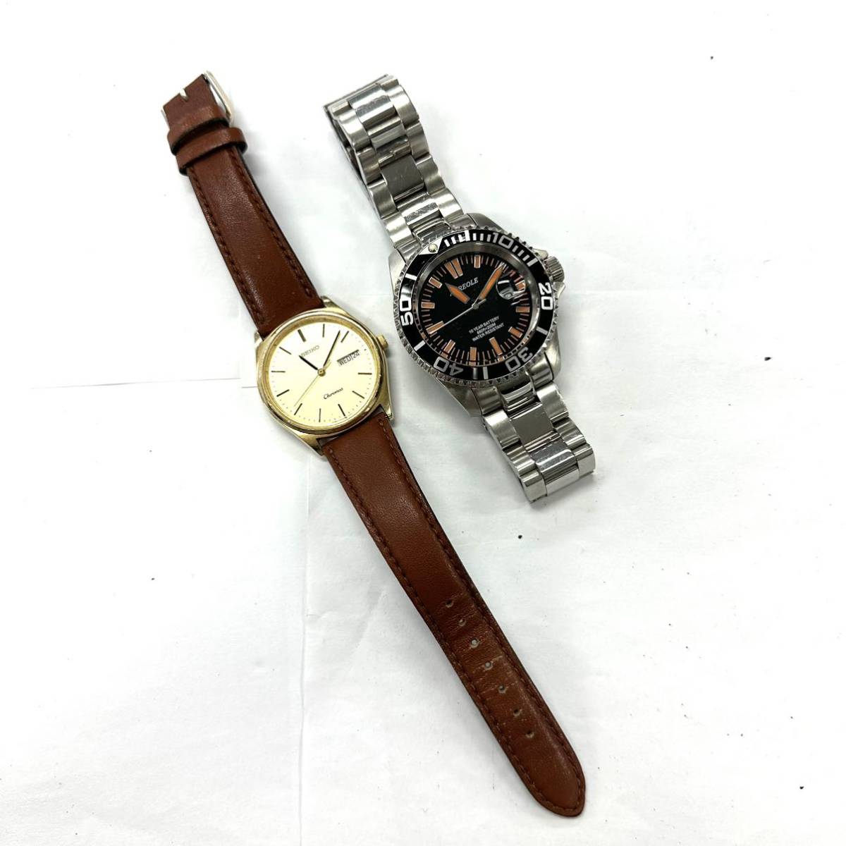 O135 腕時計 メンズ時計　まとめ　SEIKO セイコー クォーツ 5H23-7D40 AUREOLE オレオール　中古　ジャンク　訳あり　_画像1