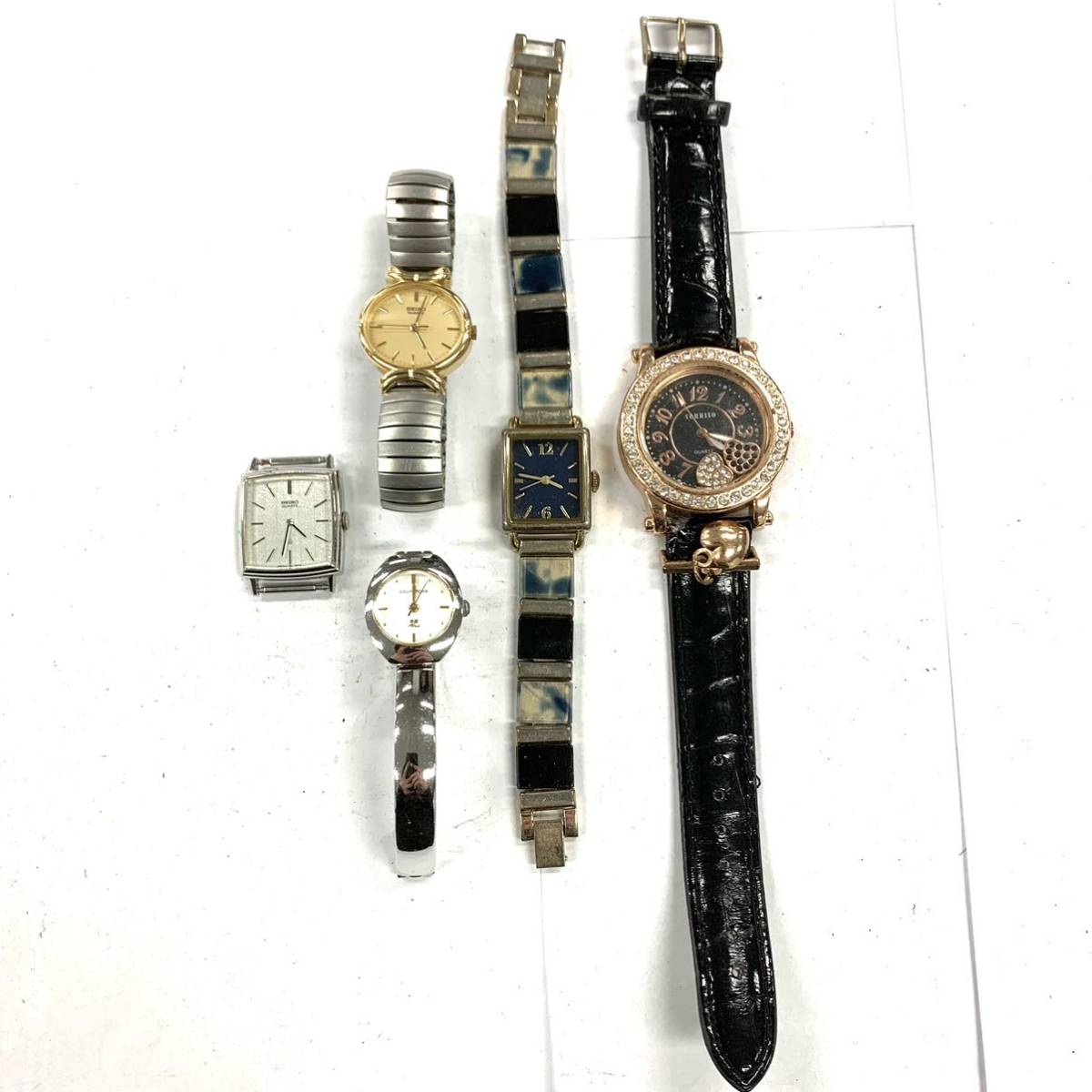 E039 腕時計 まとめ　SEIKO セイコー J-AXIS SORRISO QUARTZ COURREGES ジャンク品　中古　訳あり_画像1